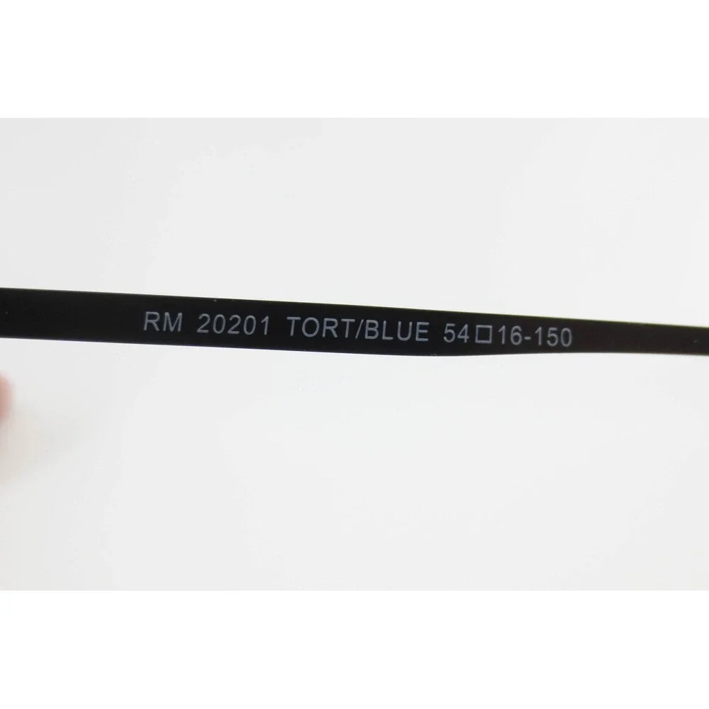 Robert Mitchel RM 20201 Tortoise Blue Rectangular Eyeglass Frames 54-16-150